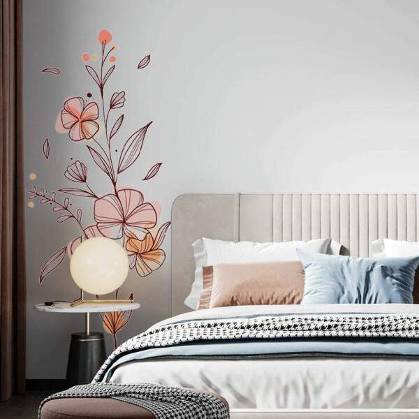 Adesivo de Parede Folhas Contemporneo 02 Boho