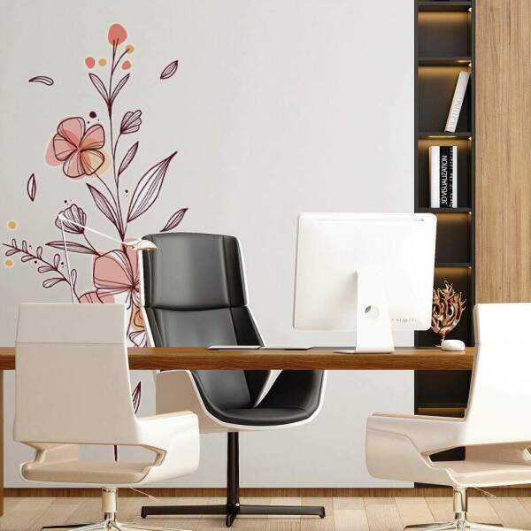 Adesivo de Parede Folhas Contemporneo 02 Boho