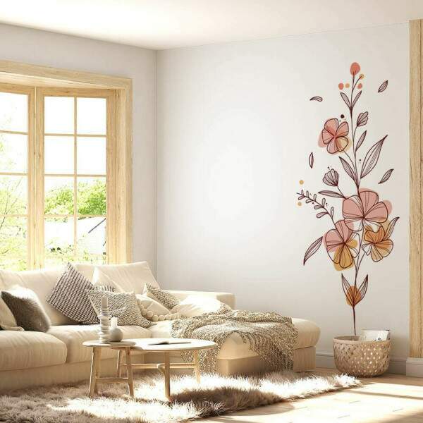 Adesivo de Parede Folhas Contemporneo 02 Boho