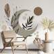 Adesivo de Parede Folhas e Lua Contempor�neo Boho