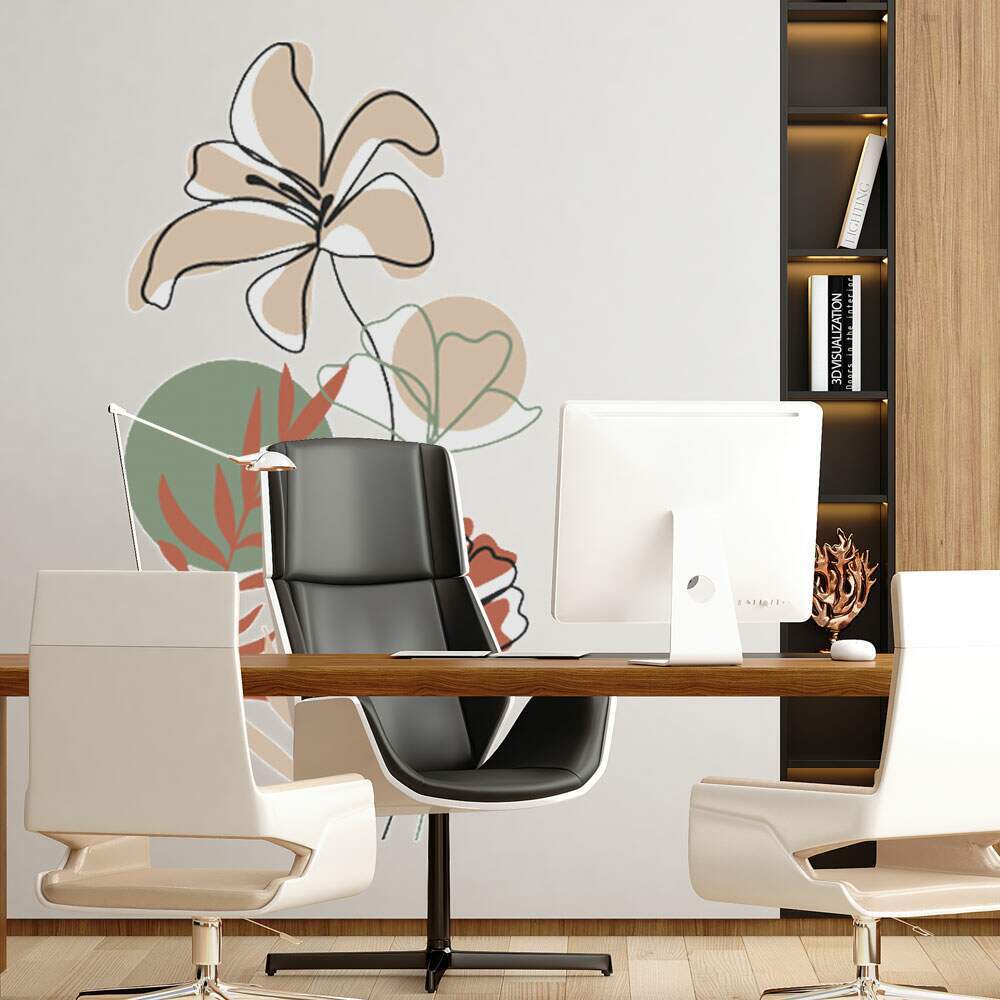 Adesivo de Parede Folhas Contempor�neo 05 Boho