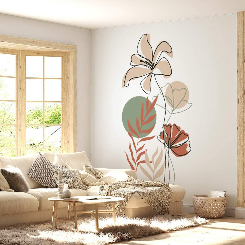 Adesivo de Parede Folhas Contempor�neo 05 Boho