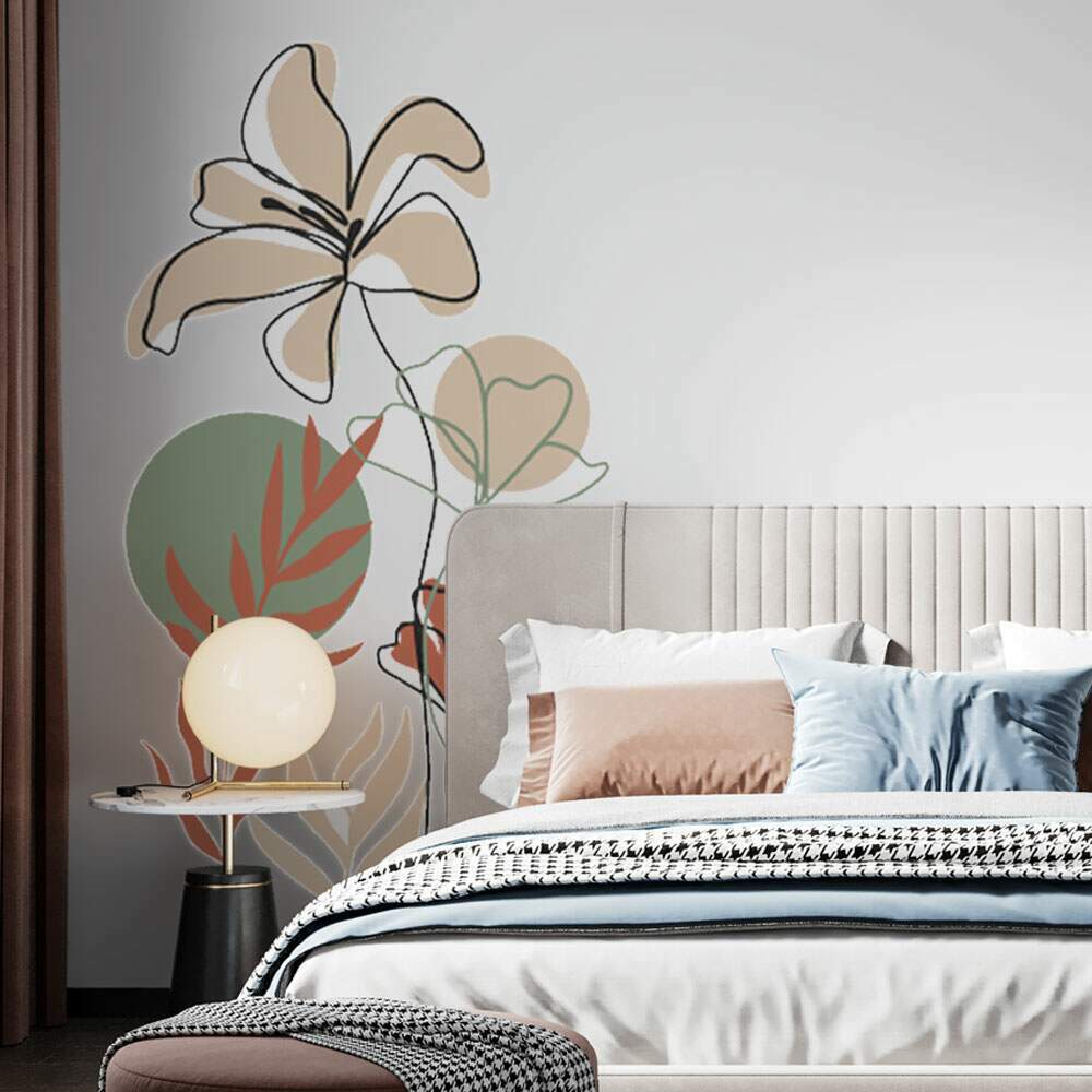 Adesivo de Parede Folhas Contempor�neo 05 Boho