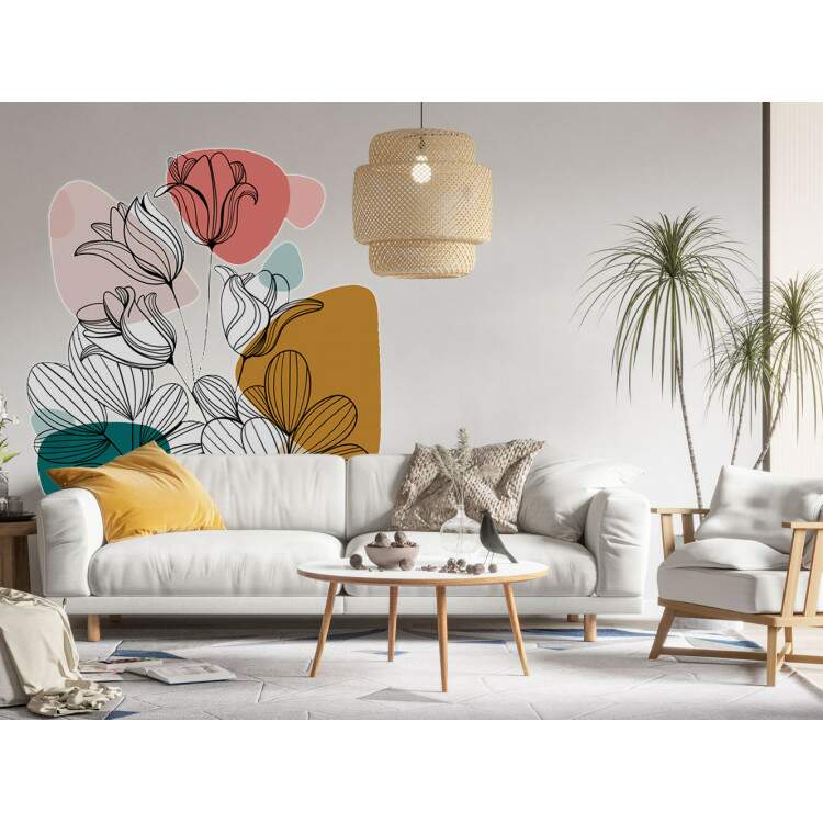 Adesivo de Parede Folhas Contemporneo 07 Boho