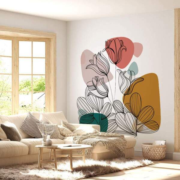 Adesivo de Parede Folhas Contemporneo 07 Boho