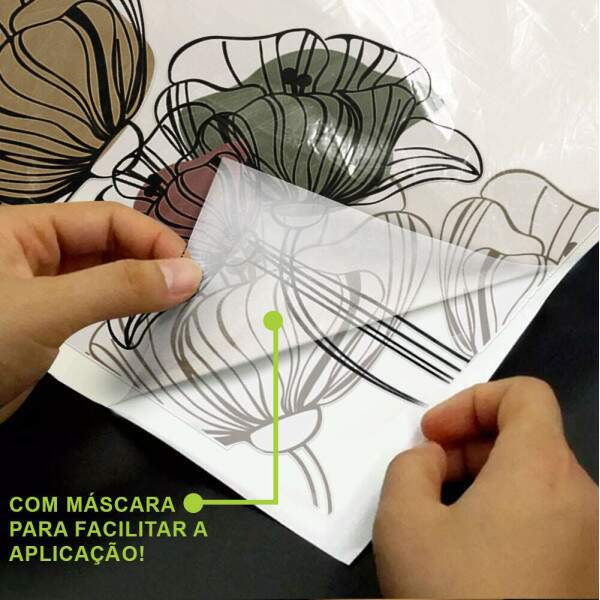 Adesivo de Parede Folhas Contemporneo 08