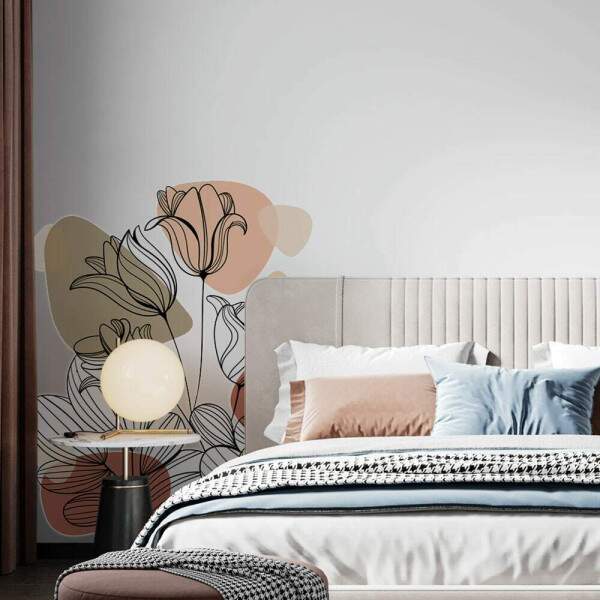 Adesivo de Parede Folhas Contemporneo 09 Boho