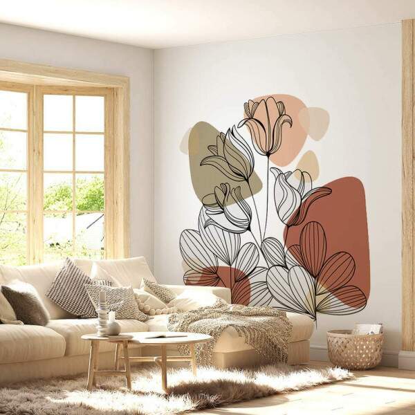 Adesivo de Parede Folhas Contemporneo 09 Boho