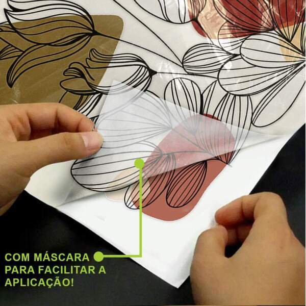 Adesivo de Parede Folhas Contemporneo 09 Boho