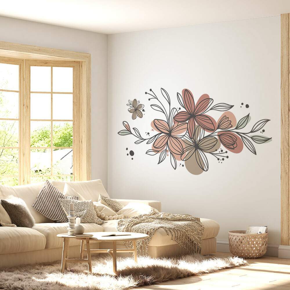 Adesivo de Parede Folhas Contempor�neo 10 Boho