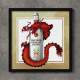 Quadro Decorativo Quadrado Rum Dragon Vermelho