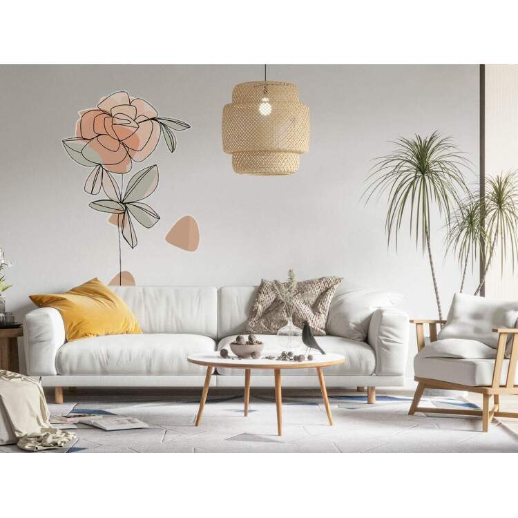 Adesivo de Parede Flor Contemporneo Boho