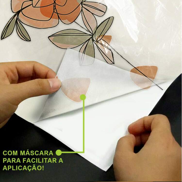 Adesivo de Parede Flor Contemporneo Boho