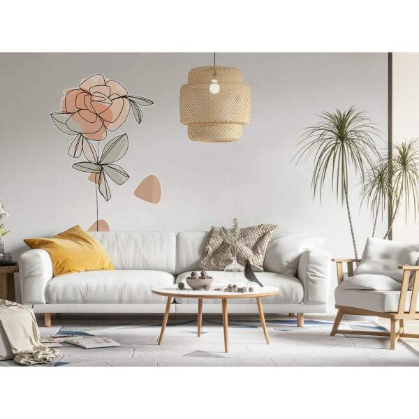 Adesivo de Parede Flor Contemporneo Boho