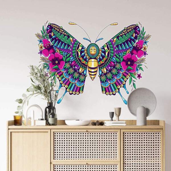 Adesivo de Parede Borboleta Mandala