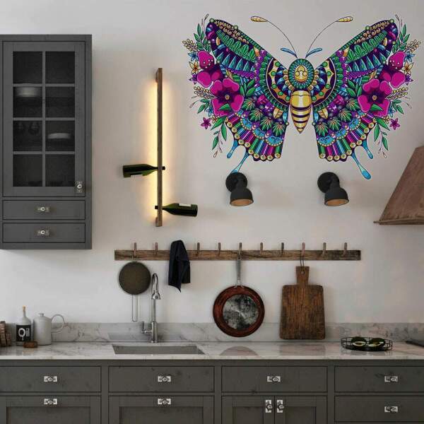 Adesivo de Parede Borboleta Mandala