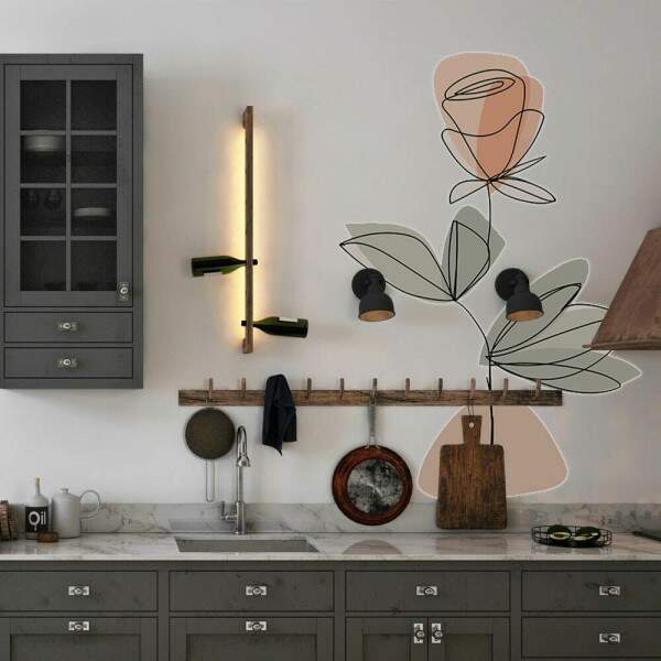 Adesivo de Parede Flor Contemporneo 02 Boho