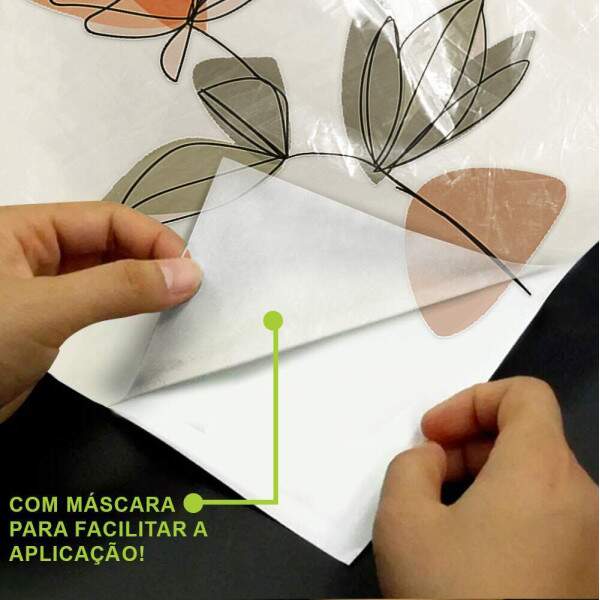 Adesivo de Parede Flor Contemporneo 02 Boho