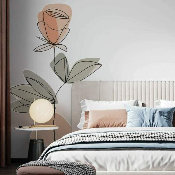 Adesivo de Parede Flor Contemporneo 02 Boho