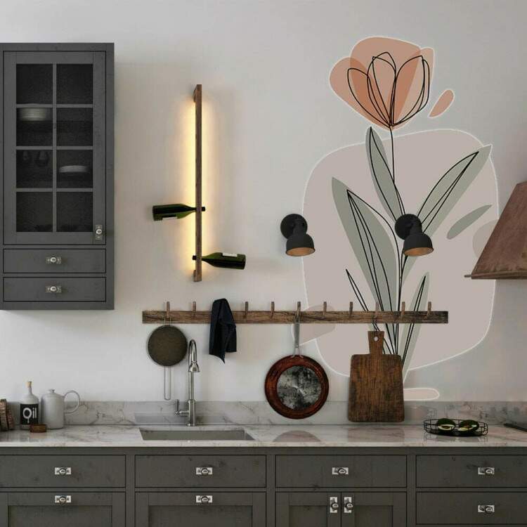 Adesivo de Parede Flor Contemporneo 03