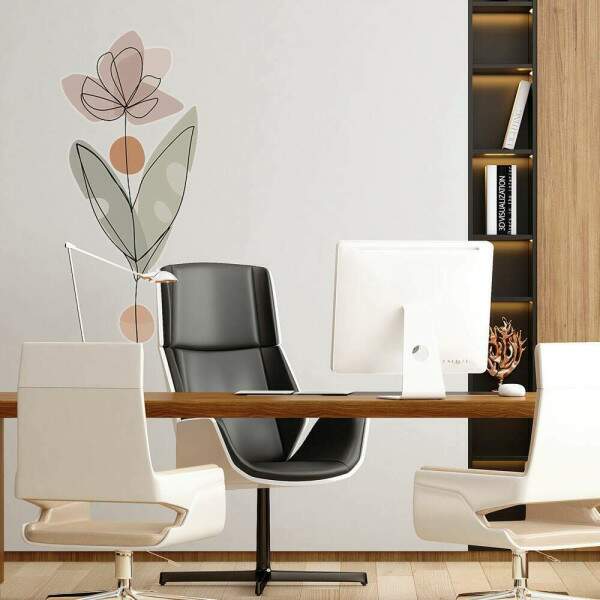 Adesivo de Parede Flor Contemporneo 04 Boho