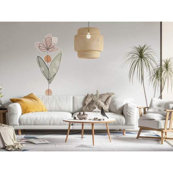 Adesivo de Parede Flor Contemporneo 04 Boho