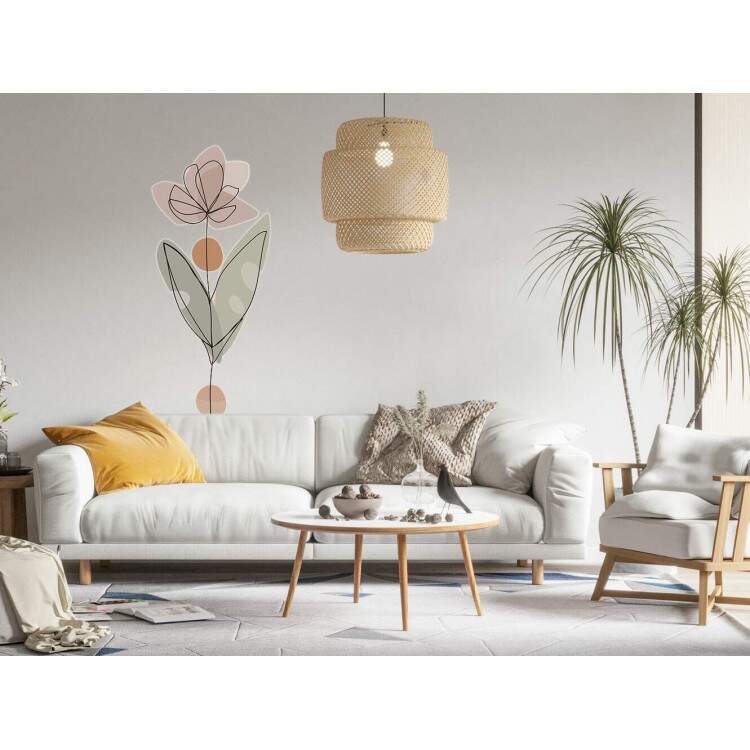 Adesivo de Parede Flor Contemporneo 04 Boho
