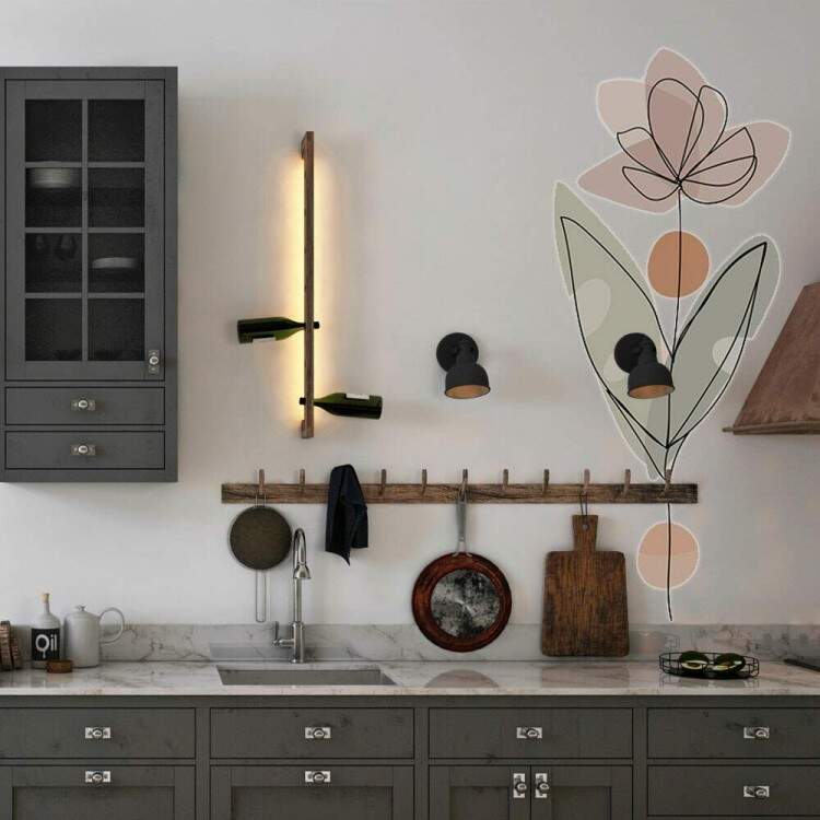 Adesivo de Parede Flor Contemporneo 04 Boho