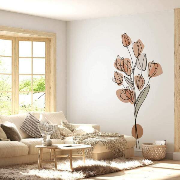 Adesivo de Parede Flor Contemporneo 05 Boho