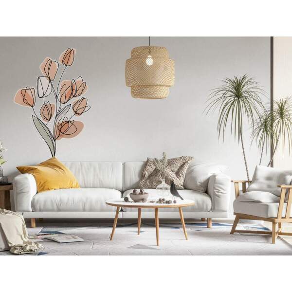 Adesivo de Parede Flor Contemporneo 05 Boho