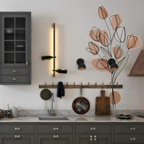 Adesivo de Parede Flor Contemporneo 05 Boho
