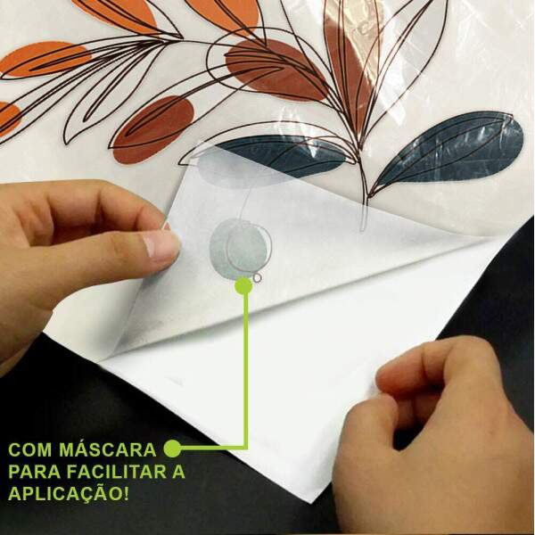 Adesivo de Parede Folhas Coloridas Boho
