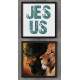 2 Quadros Decorativos Quadrados Le�o e Jesus