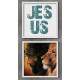 2 Quadros Decorativos Quadrados Le�o e Jesus