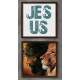 2 Quadros Decorativos Quadrados Le�o e Jesus