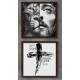 2 Quadros Decorativo Quadrado Jesus e Le�o