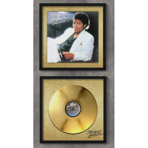 2 Quadros Decorativo Quadrado Michael Jackson Dourado