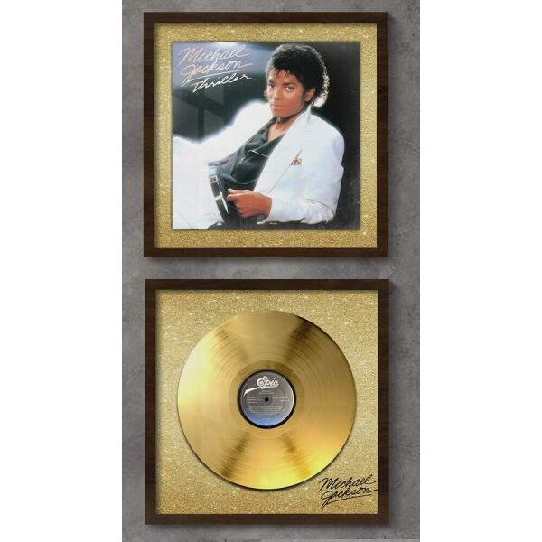 2 Quadros Decorativo Quadrado Michael Jackson Dourado