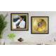 2 Quadros Decorativo Quadrado Michael Jackson Dourado