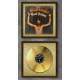 2 Quadros Decorativo Quadrado Raul Seixas Dourado