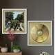 2 Quadros Decorativo Quadrado Dourado The Beatles
