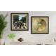 2 Quadros Decorativo Quadrado Dourado The Beatles