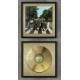 2 Quadros Decorativo Quadrado Dourado The Beatles