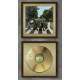 2 Quadros Decorativo Quadrado Dourado The Beatles