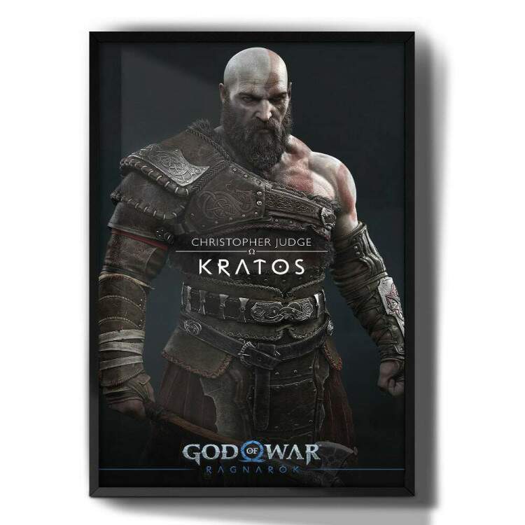 Quadro Decorativo God of War Kratos Ragnarok