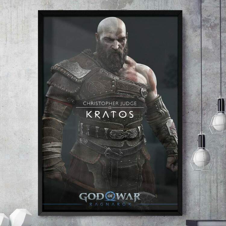 Quadro Decorativo God of War Kratos Ragnarok