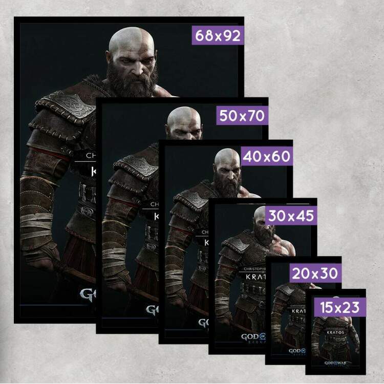 Quadro Decorativo God of War Kratos Ragnarok