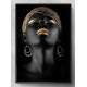 Quadro Decorativo Mulher com Maquiagem Dourada 02