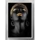 Quadro Decorativo Mulher com Maquiagem Dourada 02