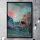 Quadro Decorativo Pintura Casa na Natureza